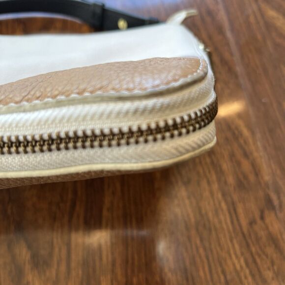 Fossil Preston Neutral Multi Color Block Pebbled Leather Crossbody READ - Picture 4 of 14